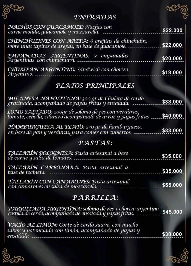 Menú Restaurante Sexto Sentido, Quimbaya Quindio (3)