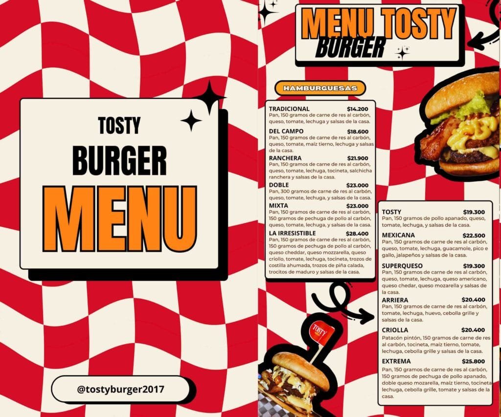 Menu Tosty Burger 2026 - 1