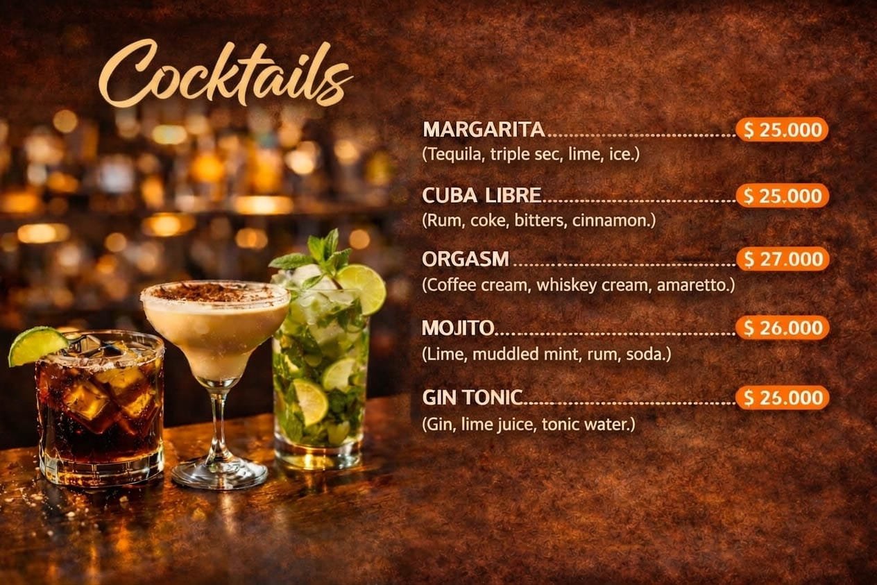 4 cocteles